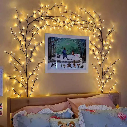 VineGlow: Enchanted Willow Vine Tree Light with 160 LED Fairy Lights & Remote Control for Magical Home Décor